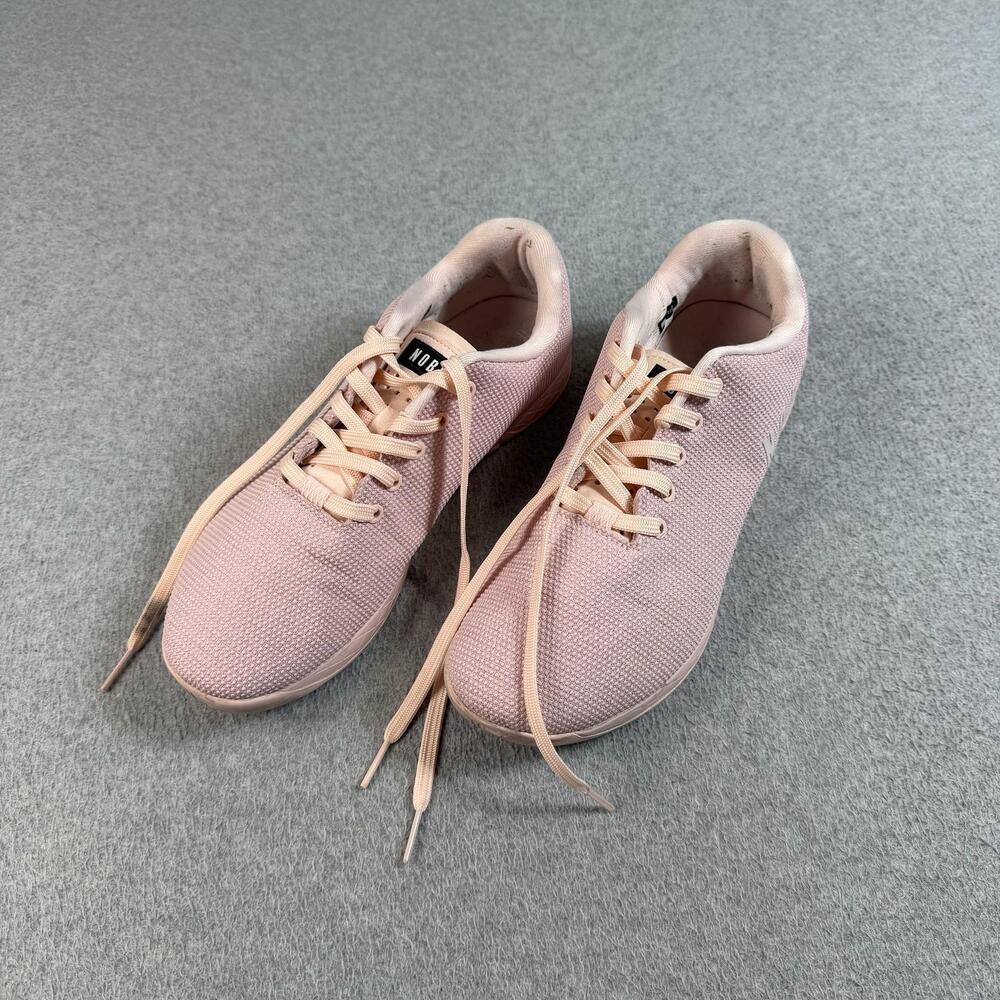 NOBULL Trainer Shoes Womens Size 13.5 Pink Woven CrossFit Sneakers Gym Training